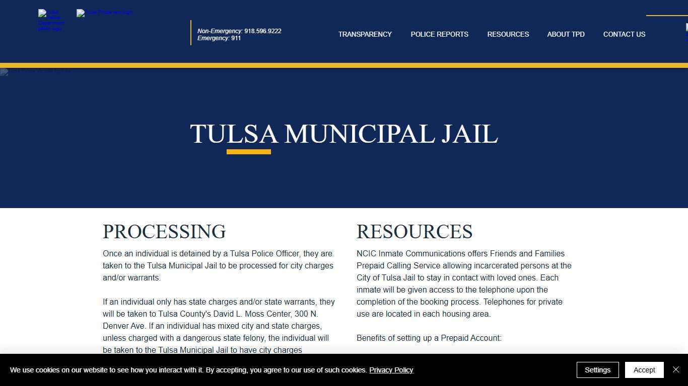 Tulsa Municipal Jail Tulsa Police